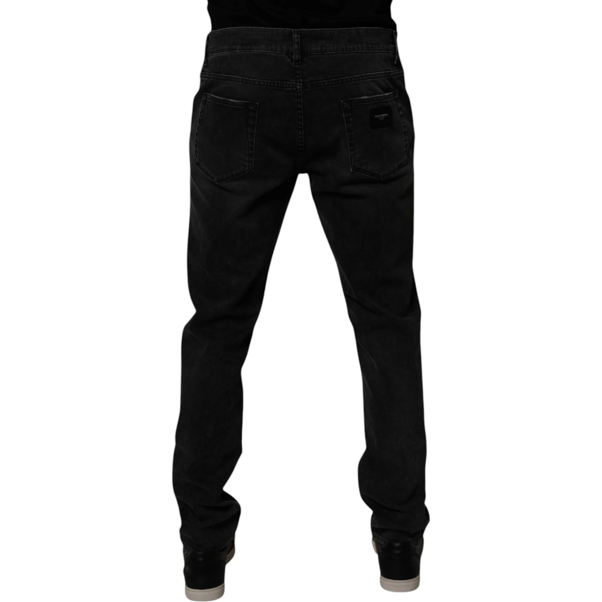 Light Blue Leaf Cotton Classic Men Denim Jeans