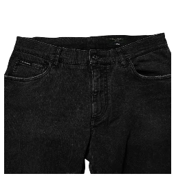 Light Blue Leaf Cotton Classic Men Denim Jeans