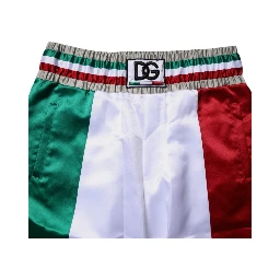 Multicolor Italia Polyester Bermuda Shorts