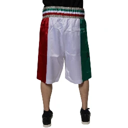 Multicolor Italia Polyester Bermuda Shorts