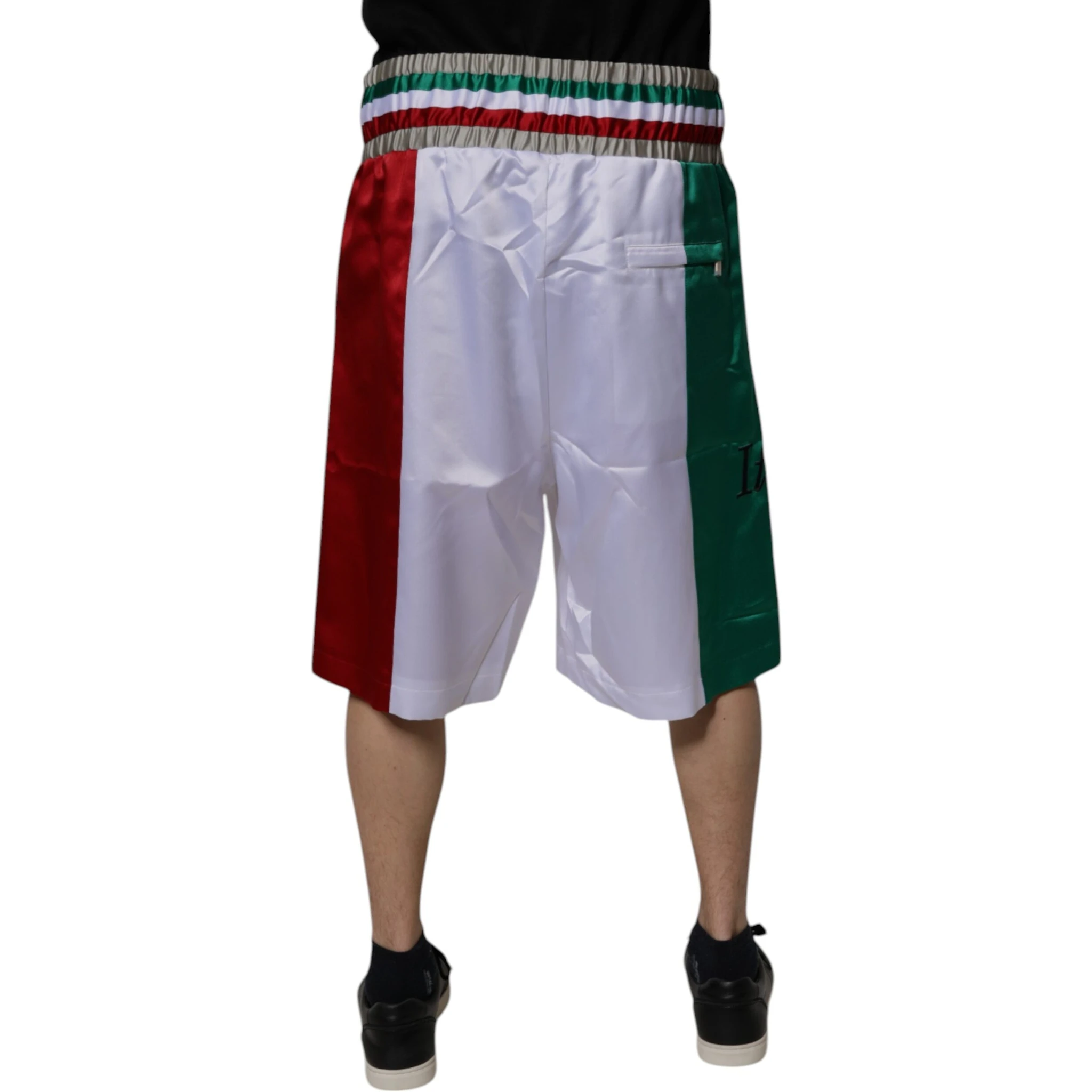 Multicolor Italia Polyester Bermuda Shorts