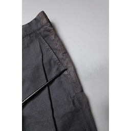 Dark Gray Cotton Mid Waist Men Bermuda Shorts