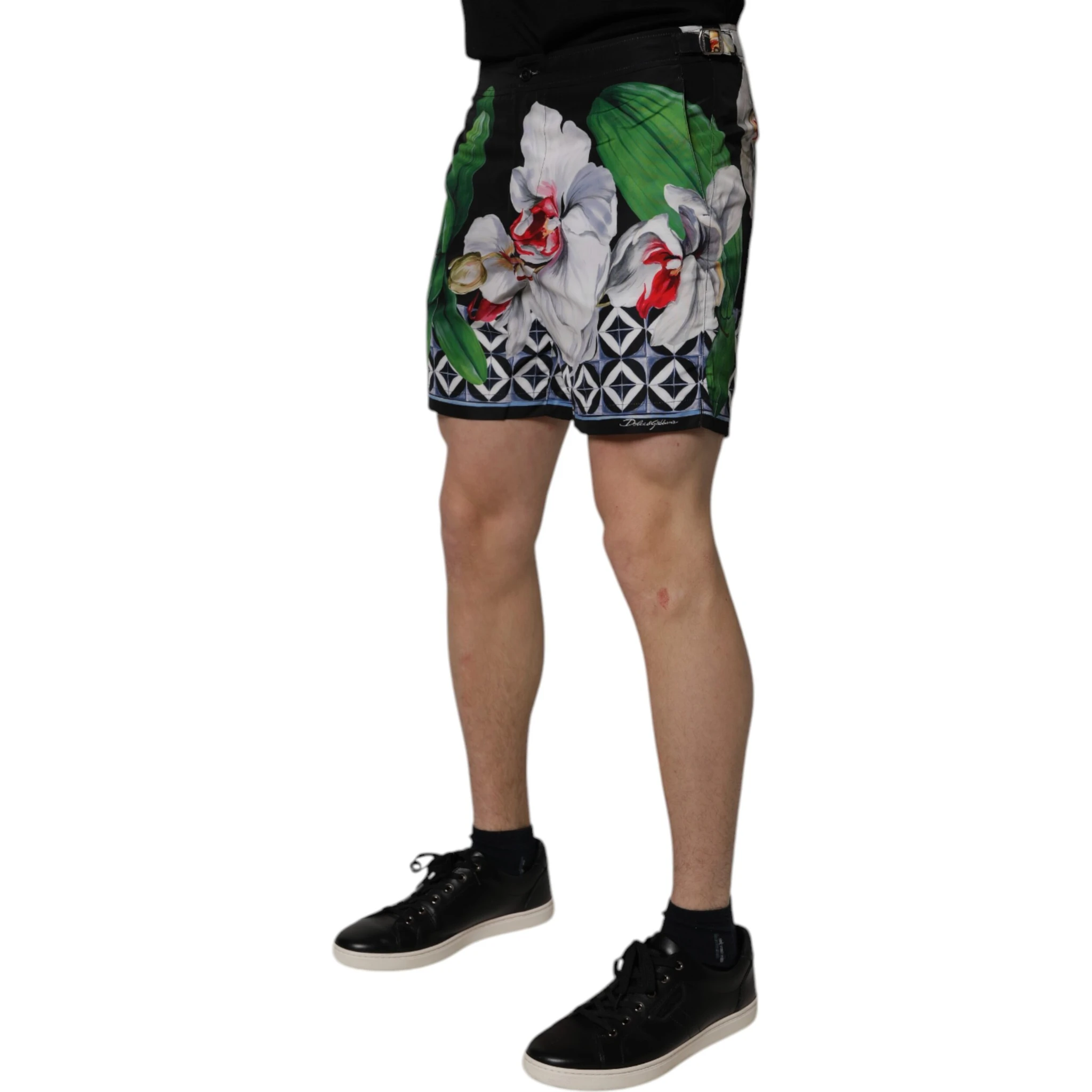 Multicolor Floral Polyester Men Bermuda Shorts