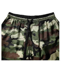Multicolor Camouflage Silk Mid Waist Bermuda Shorts