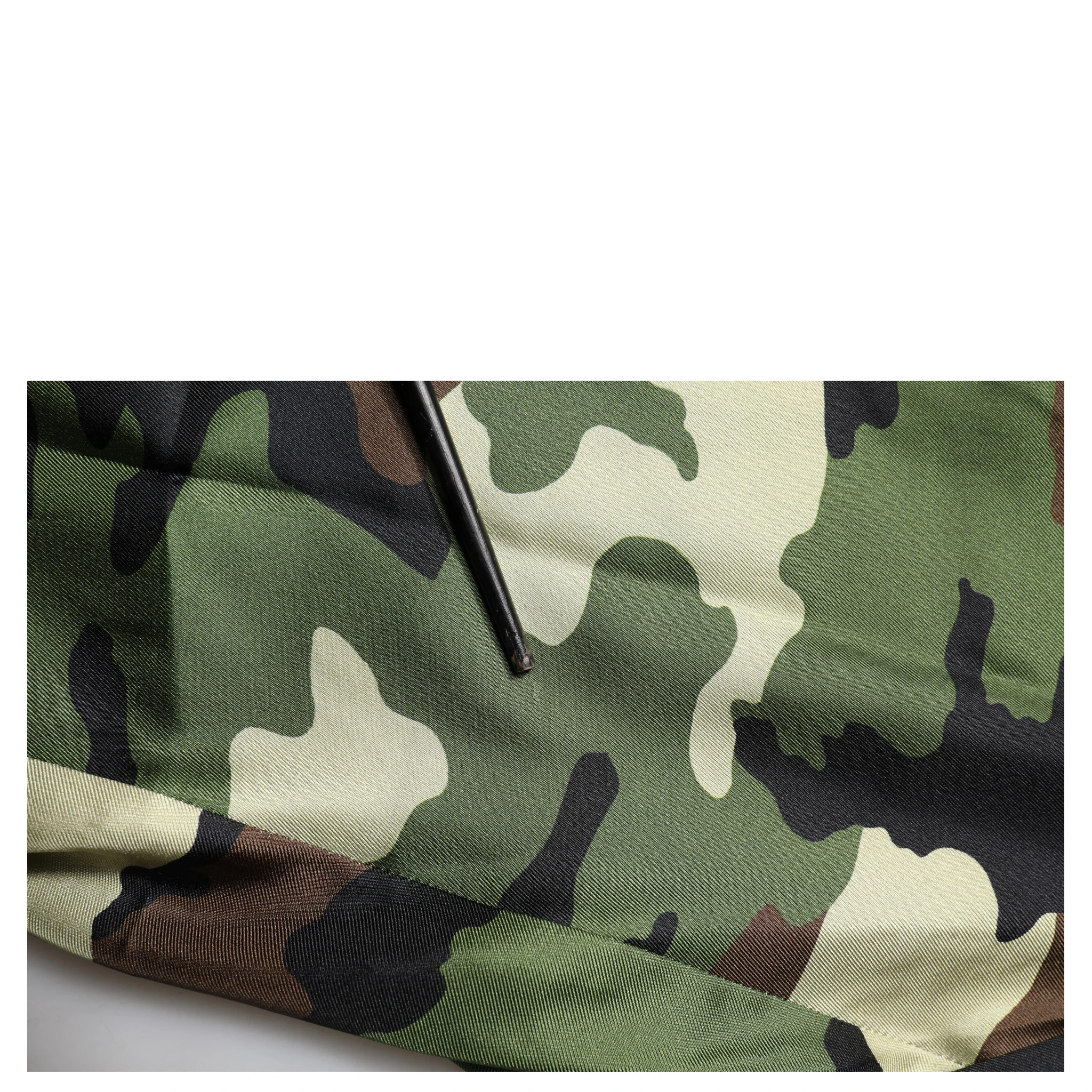 Multicolor Camouflage Silk Mid Waist Bermuda Shorts