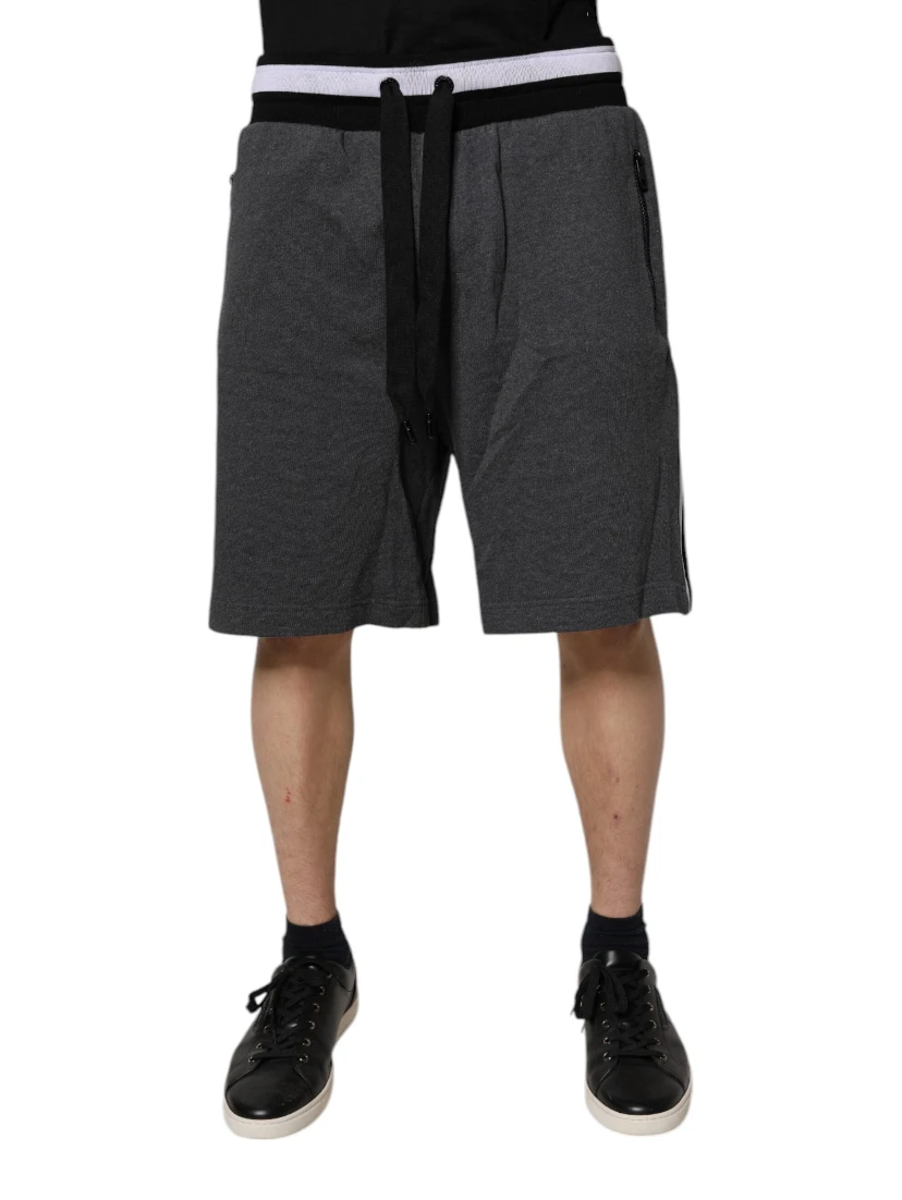 Dark Gray Cotton Bermuda Sweatshorts Shorts