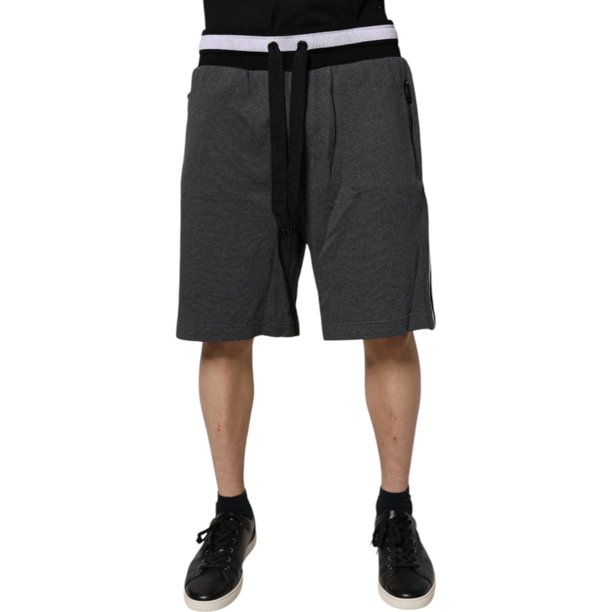 Dark Gray Cotton Bermuda Sweatshorts Shorts