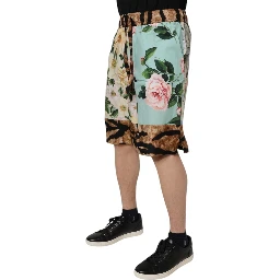 Multicolor Floral Print Men Bermuda Shorts