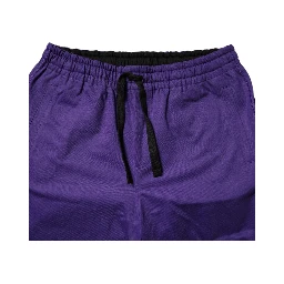 Purple Cotton Men Bermuda Sweatshorts Shorts