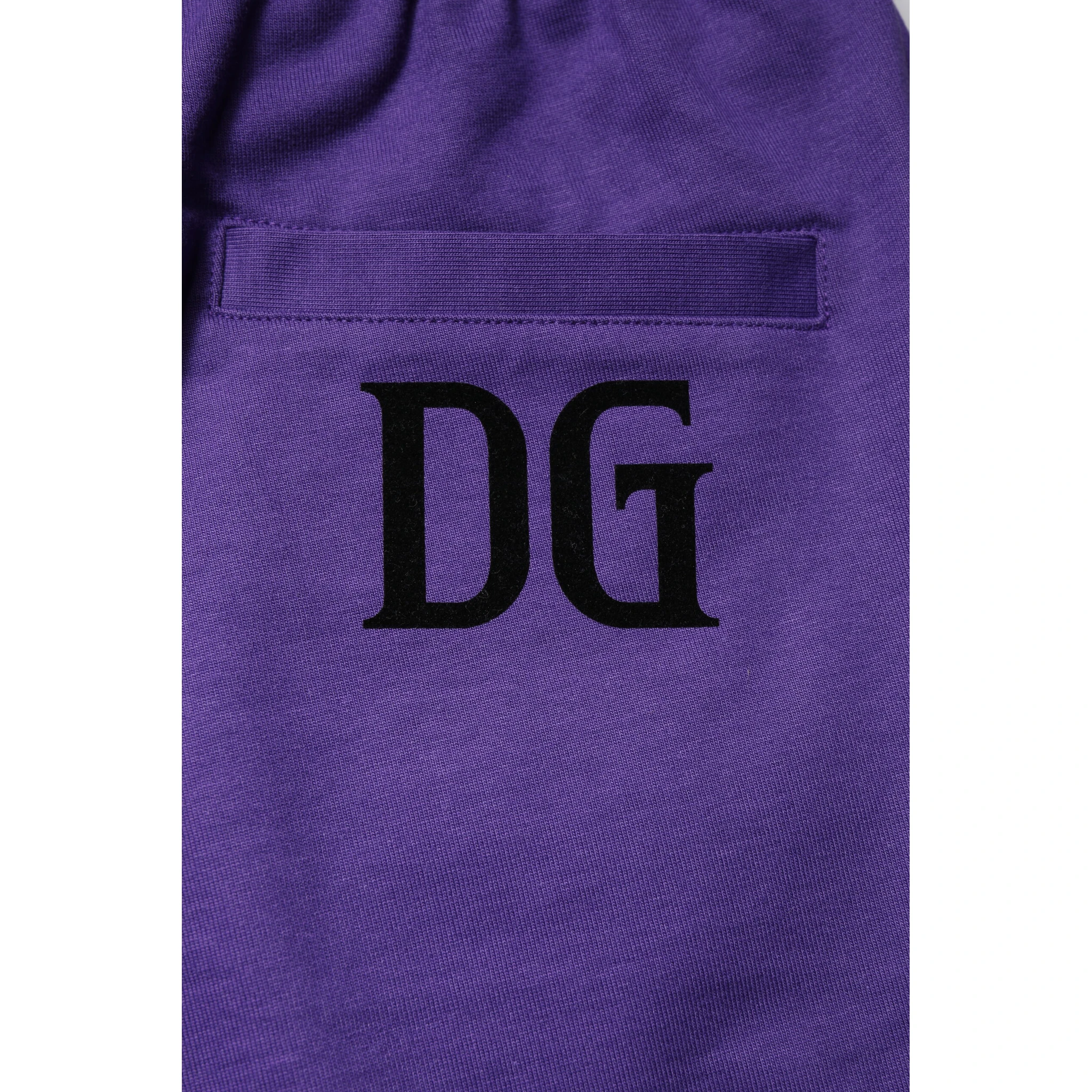 Purple Cotton Men Bermuda Sweatshorts Shorts