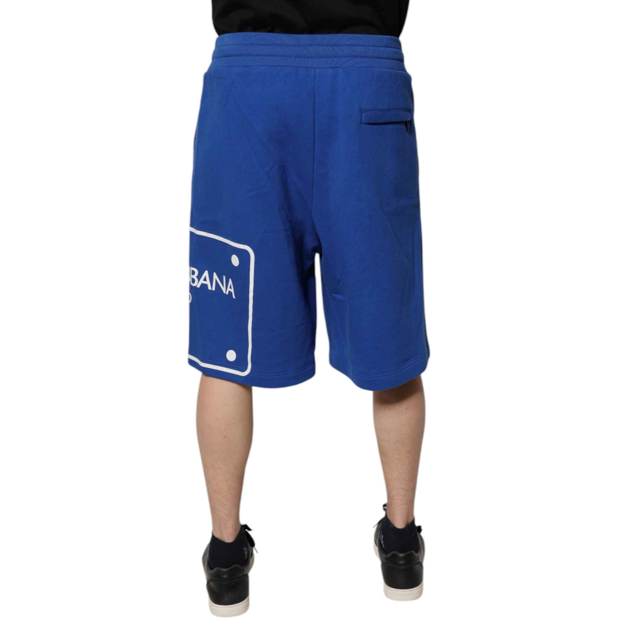 Blue Logo Cotton Bermuda Sweatshorts Shorts