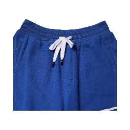 Blue Logo Cotton Bermuda Sweatshorts Shorts