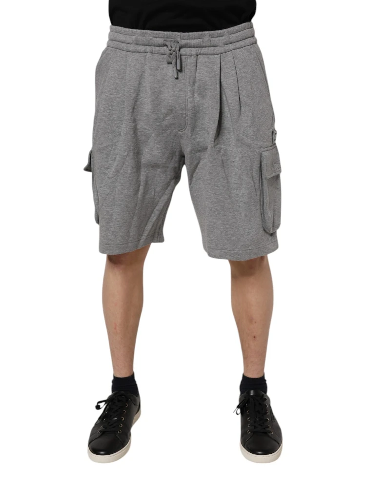 Gray Cotton Cargo Bermuda Sweatshorts Shorts alternative