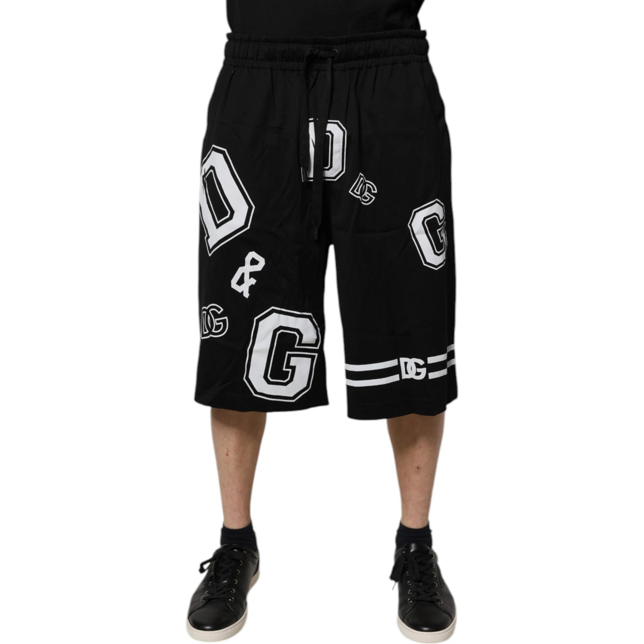 Black Logo Cotton Bermuda Sweatshorts Shorts