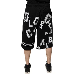 Black Logo Cotton Bermuda Sweatshorts Shorts