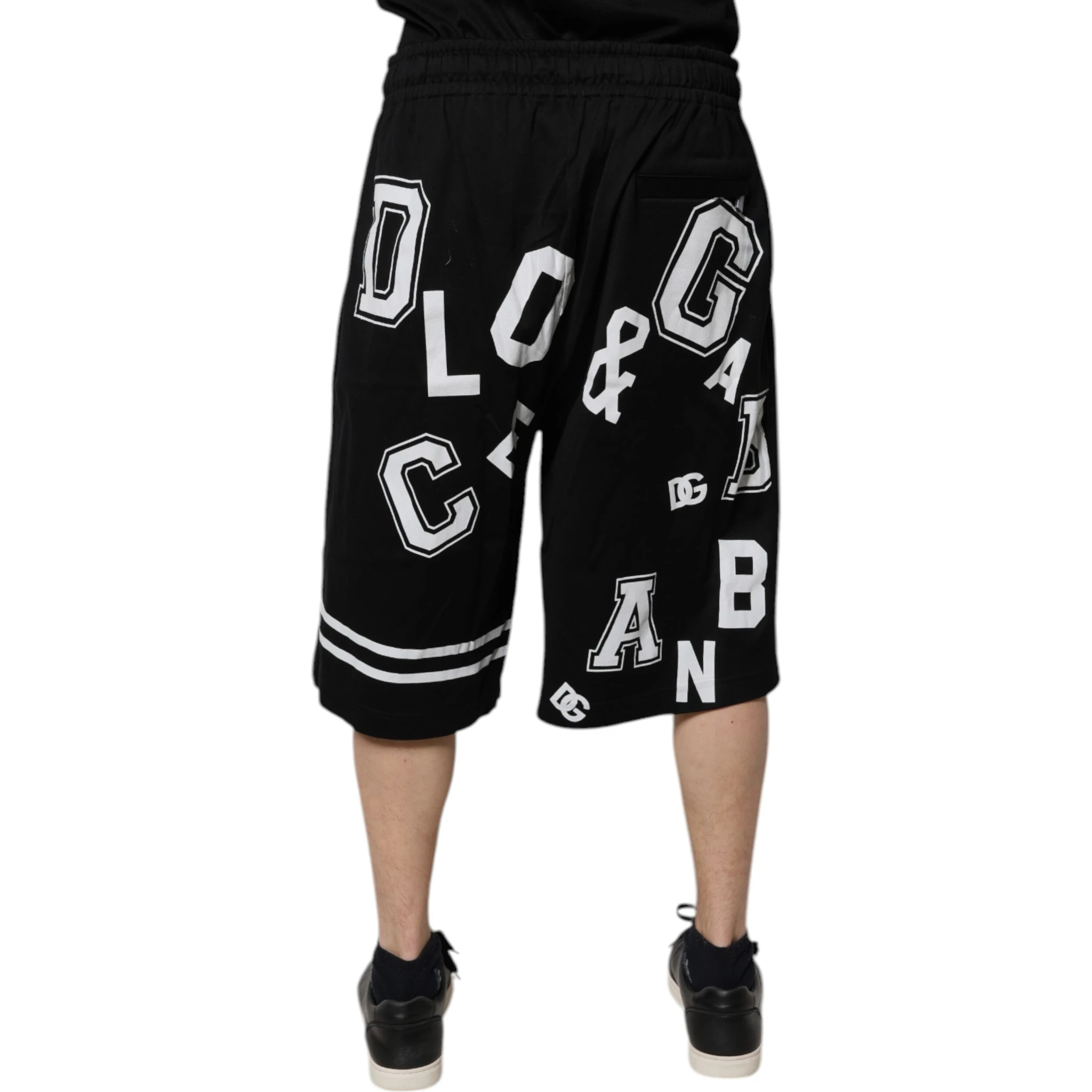 Black Logo Cotton Bermuda Sweatshorts Shorts