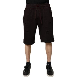 Bordeaux Cotton Bermuda Sweatshorts Shorts