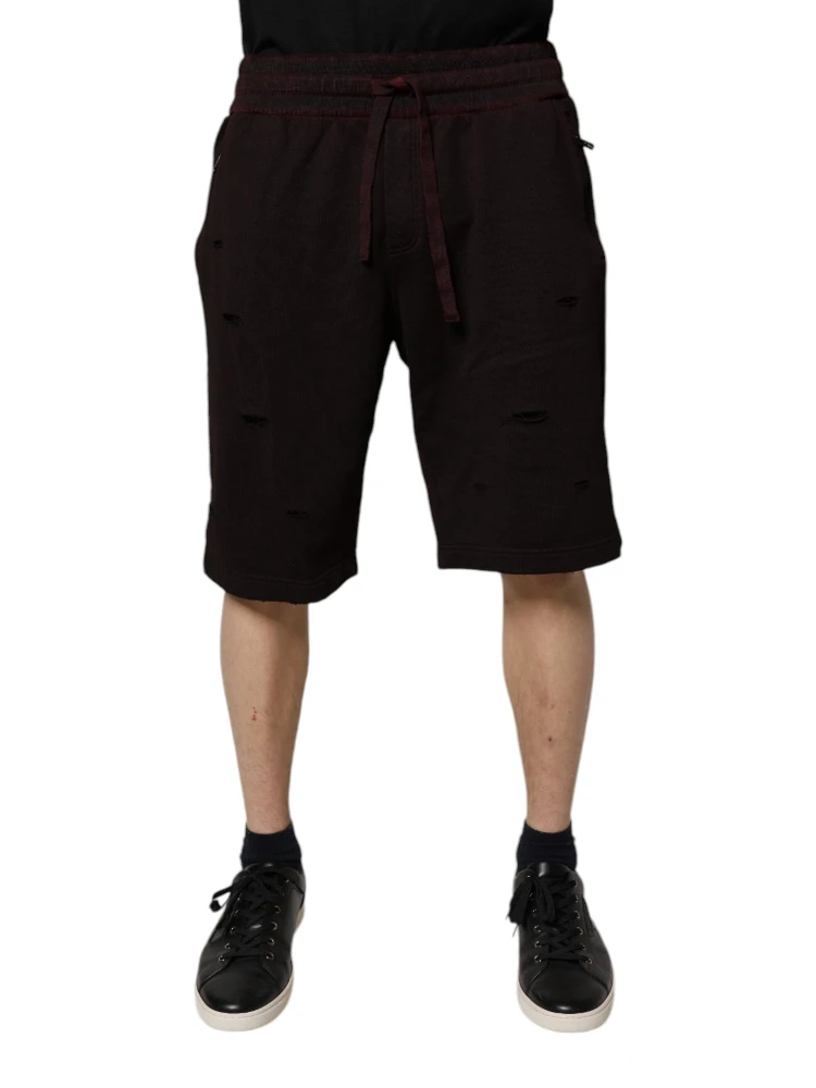 Bordeaux Cotton Bermuda Sweatshorts Shorts alternative