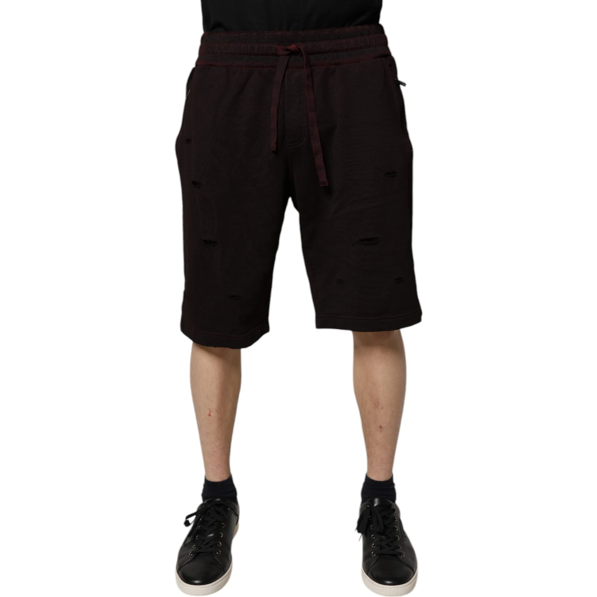 Bordeaux Cotton Bermuda Sweatshorts Shorts