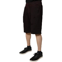 Bordeaux Cotton Bermuda Sweatshorts Shorts