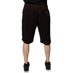 Bordeaux Cotton Bermuda Sweatshorts Shorts