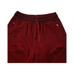 Bordeaux Cotton Bermuda Men Sweatshorts Shorts