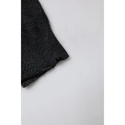 Black Heraldic Silk Buttoned Pullover Sweater