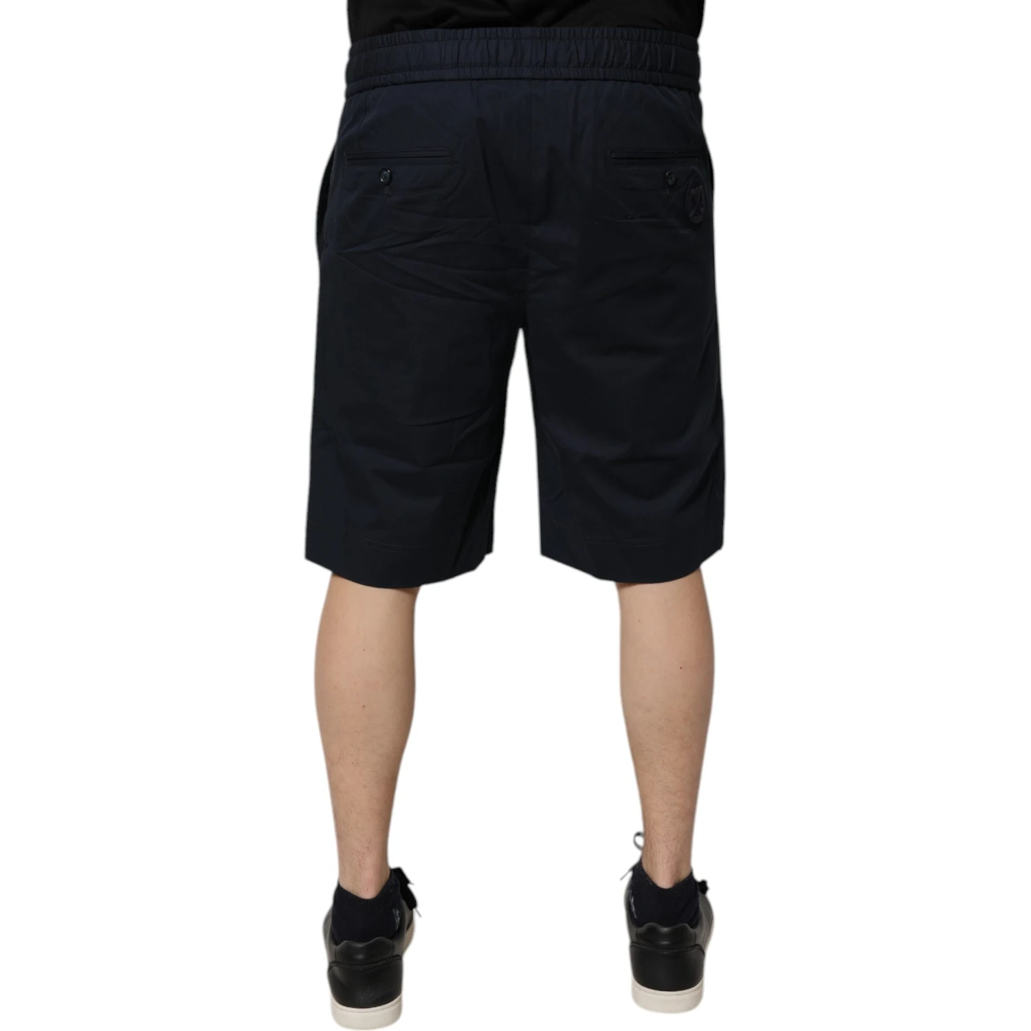Dark Blue Cotton Bermuda Sweatshorts Shorts