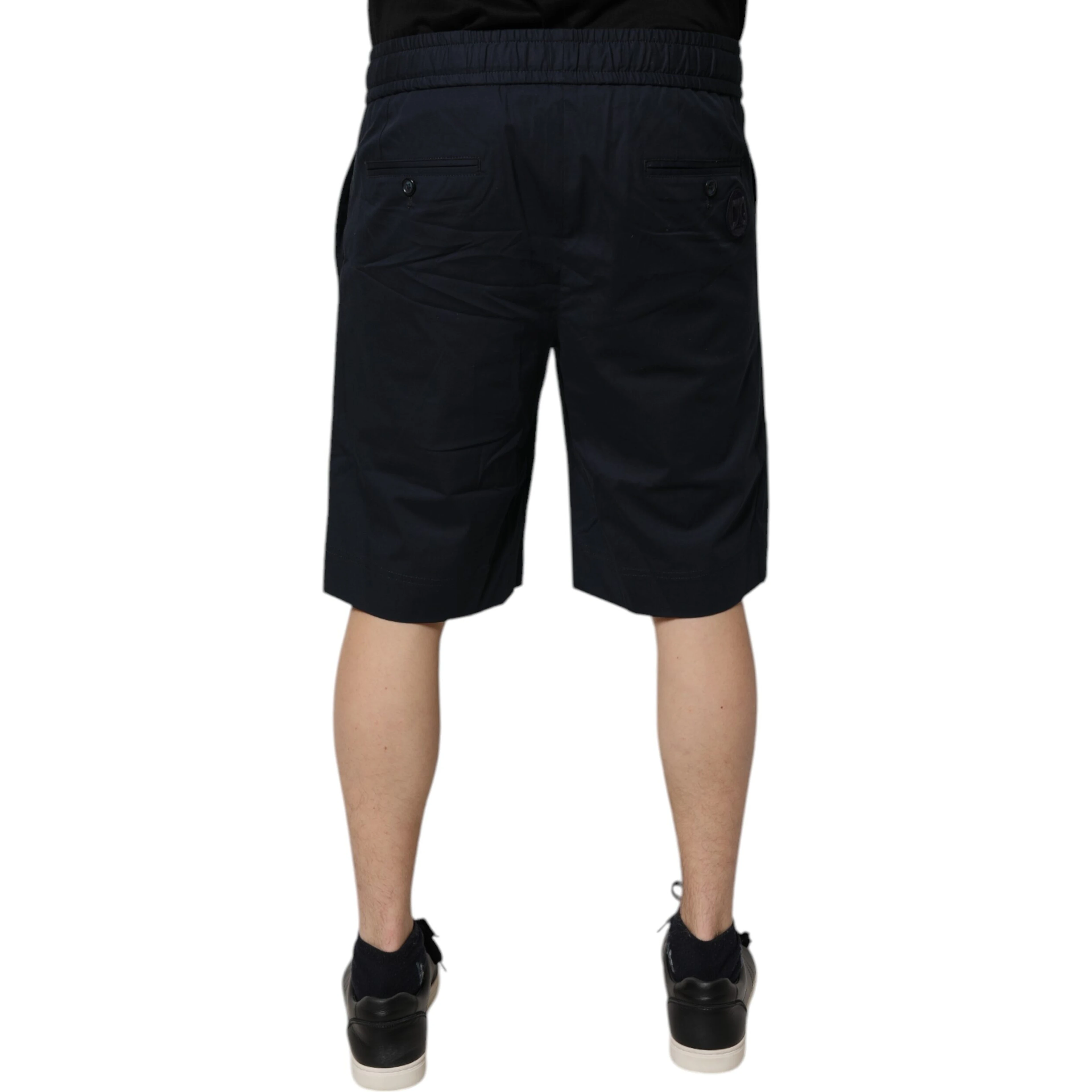 Dark Blue Cotton Bermuda Sweatshorts Shorts