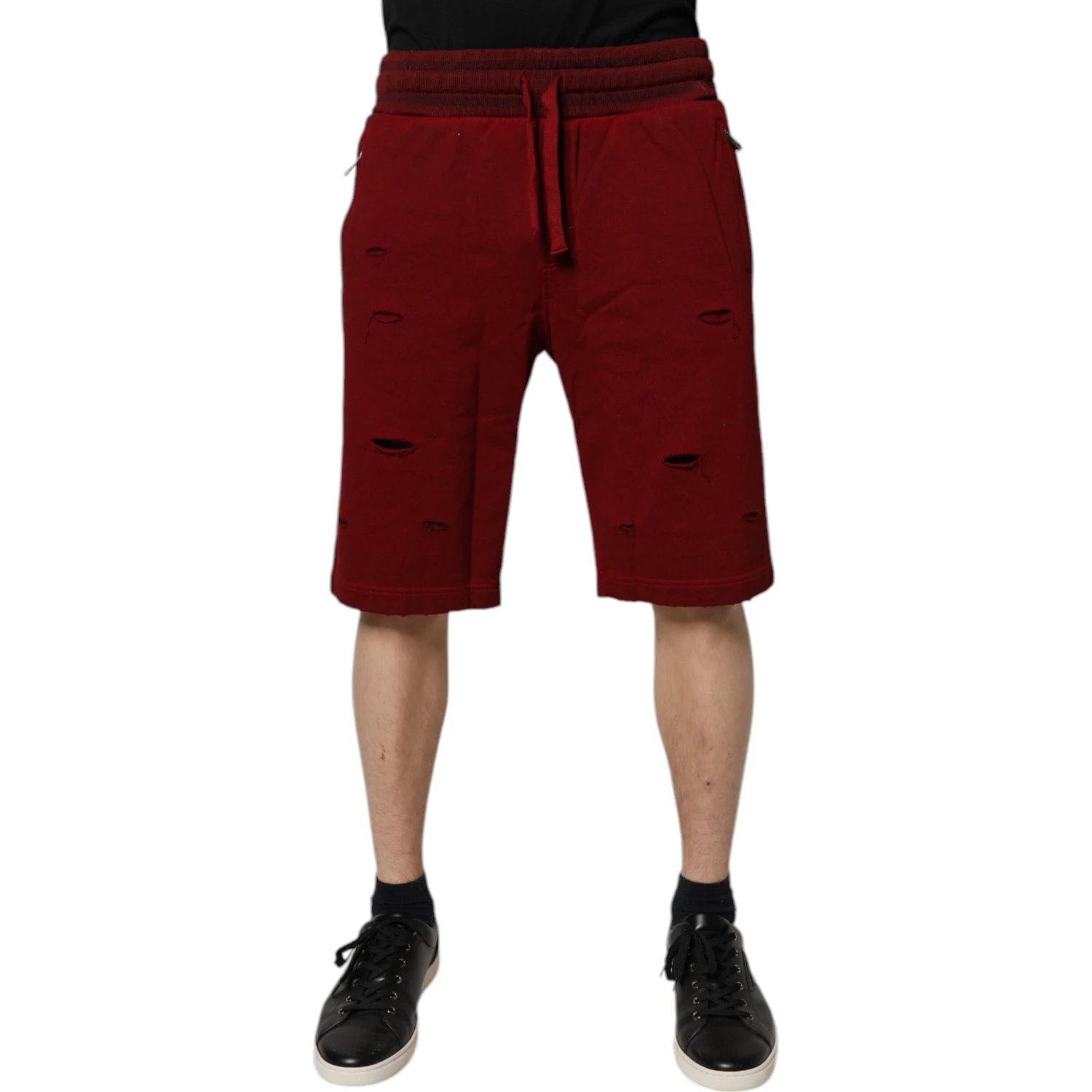 Maroon Rip Style Bermuda Sweatshorts Shorts