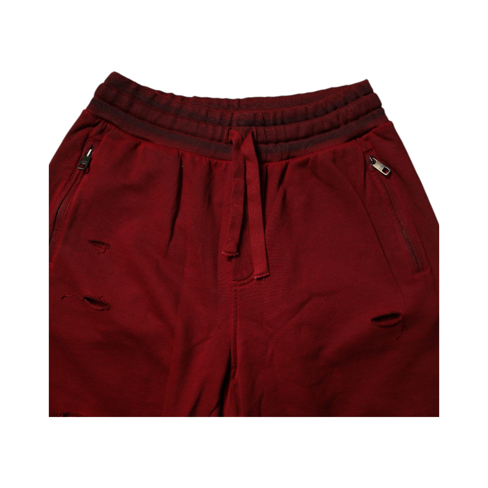 Maroon Rip Style Bermuda Sweatshorts Shorts