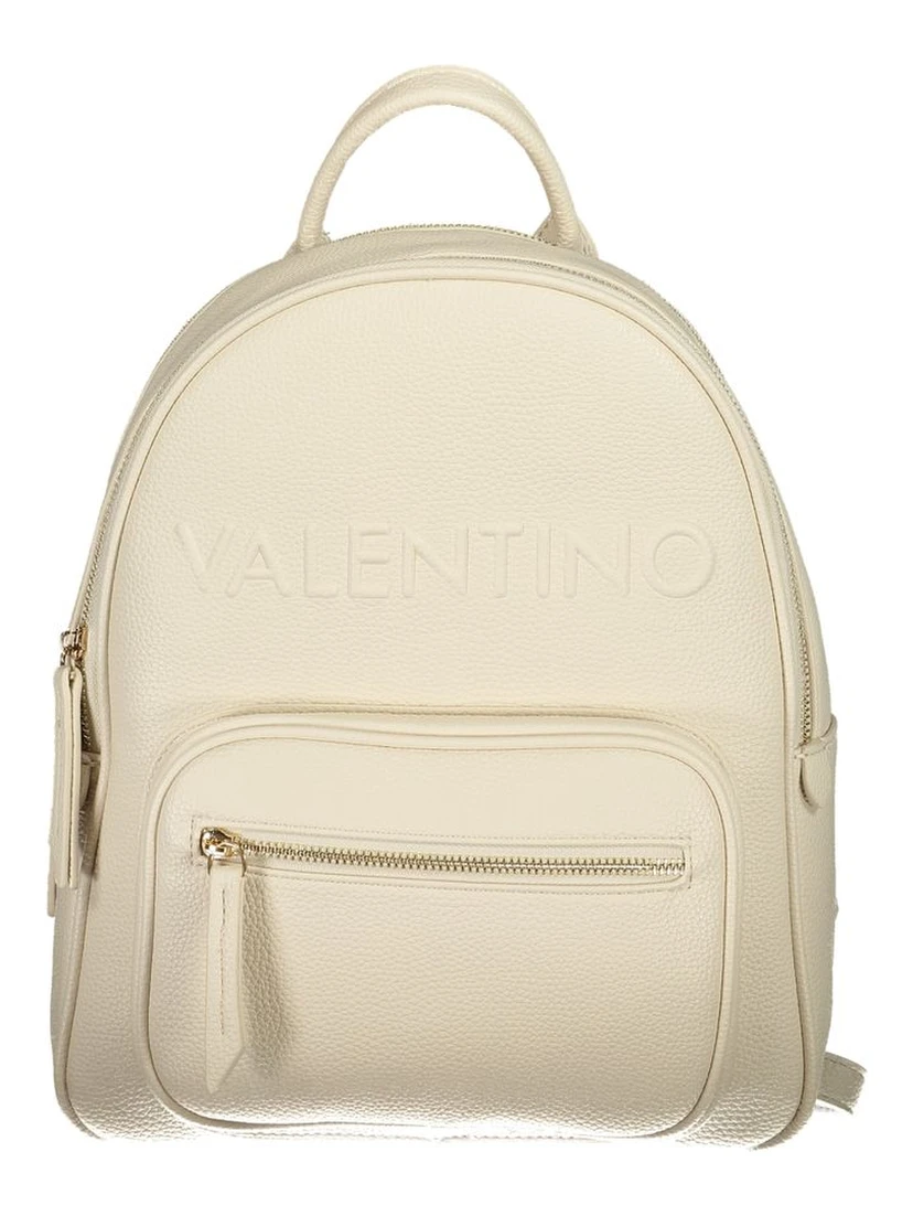 Beige Polyethylene Backpack