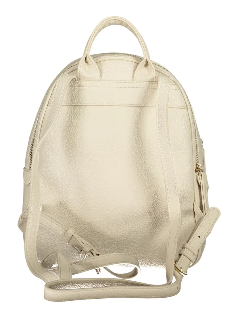 Beige Polyethylene Backpack