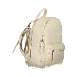 Beige Polyethylene Backpack