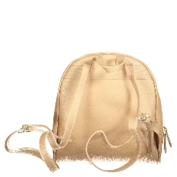 Beige Polyethylene Backpack