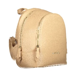 Beige Polyethylene Backpack