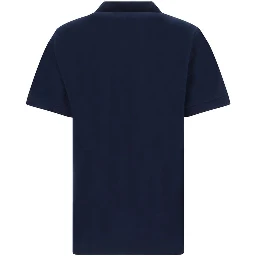 Blue Cotton Polo Shirt