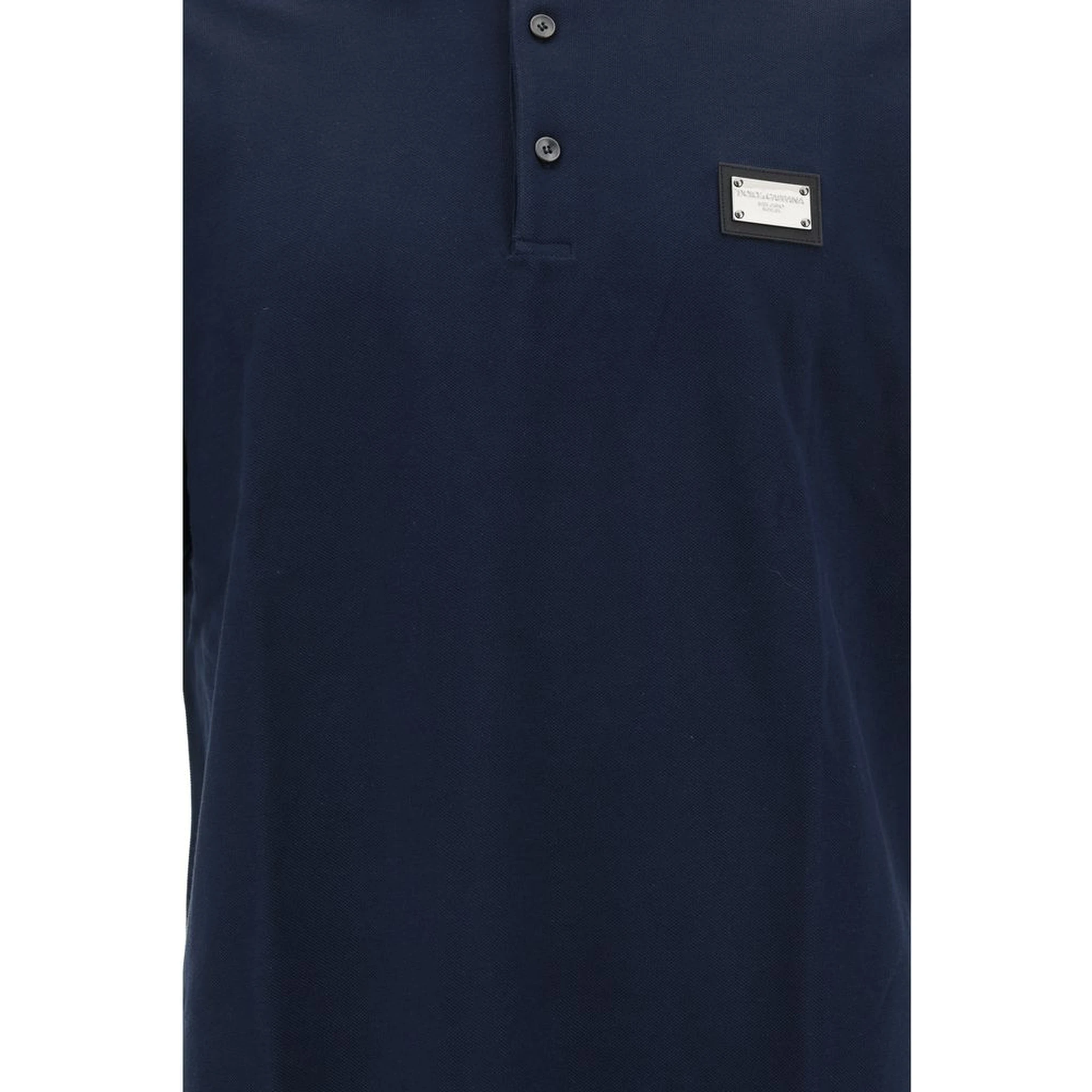 Blue Cotton Polo Shirt