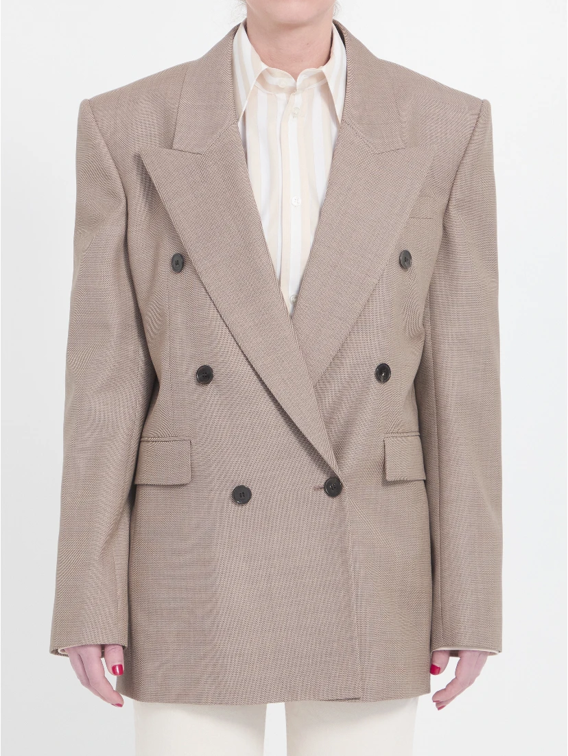 Wool double-breasted jacket