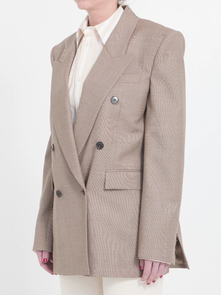 Wool double-breasted jacket alternative