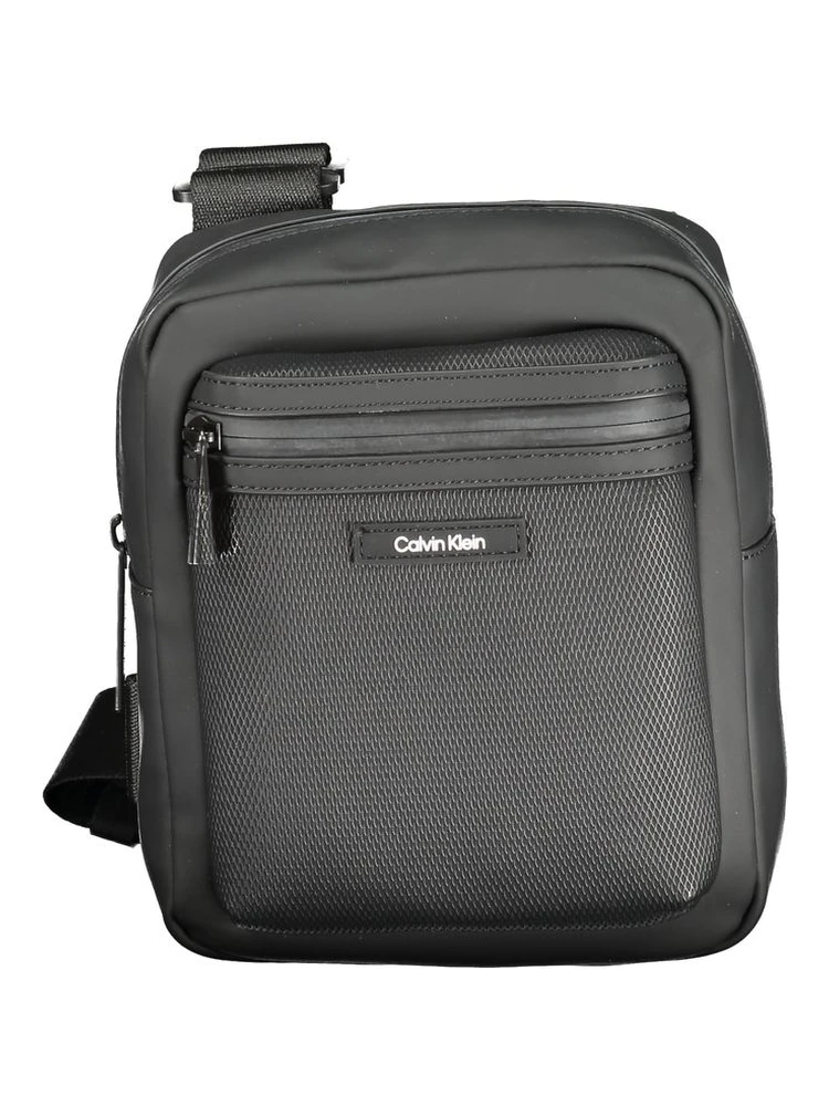 Black Polyester Shoulder Bag