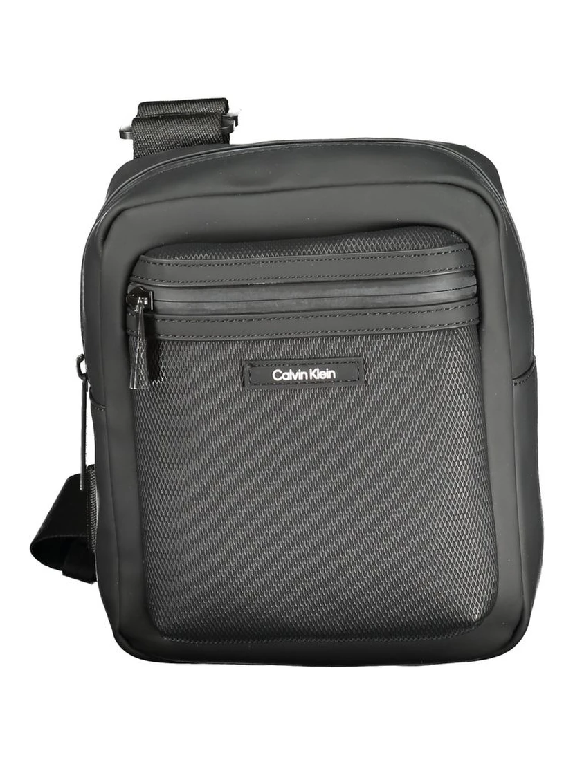 Black Polyester Shoulder Bag