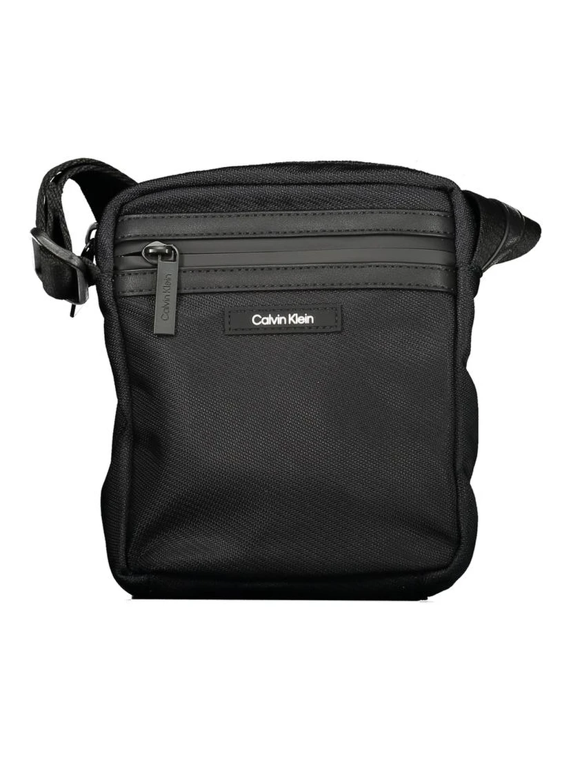 Black Polyester Shoulder Bag