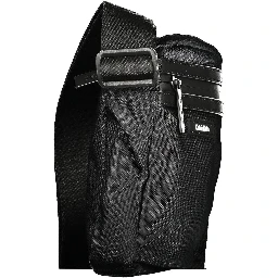 Black Polyester Shoulder Bag