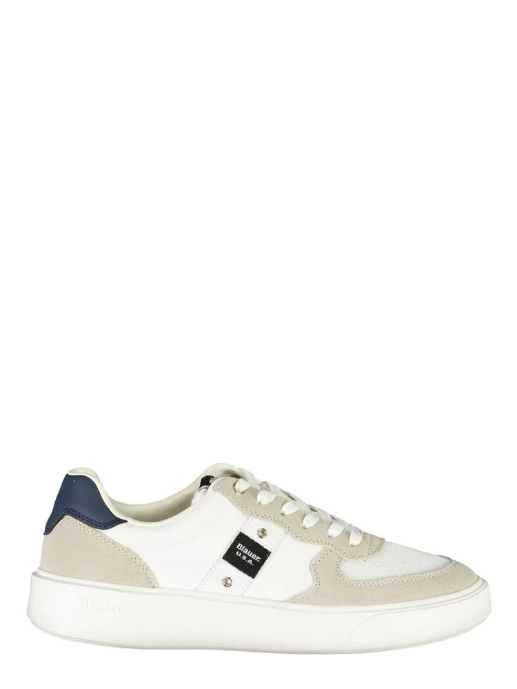 White Polyester Sneaker