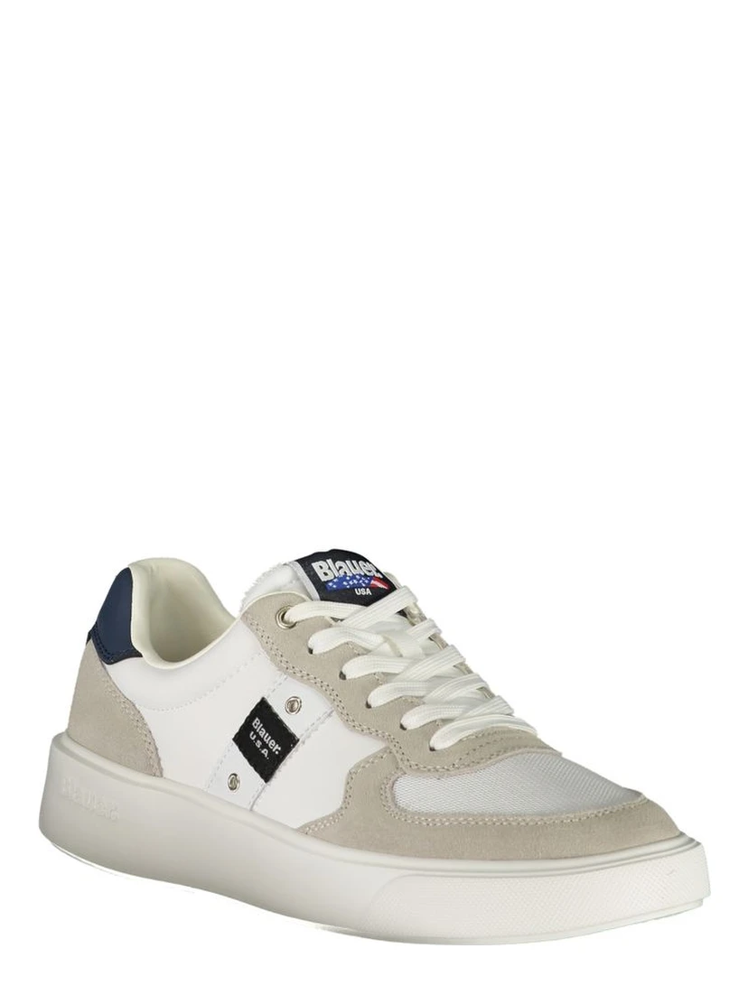 White Polyester Sneaker