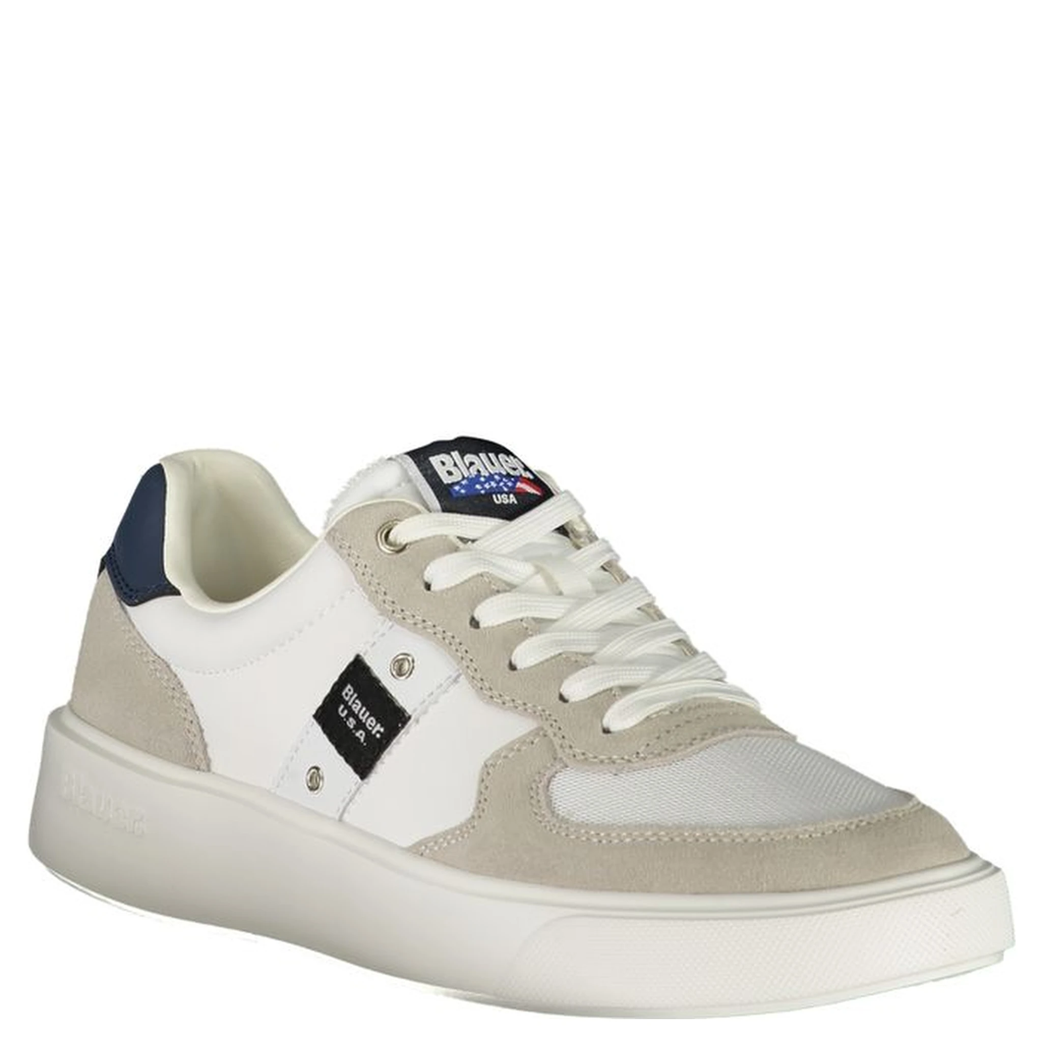 White Polyester Sneaker