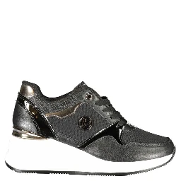 Black Polyester Sneaker