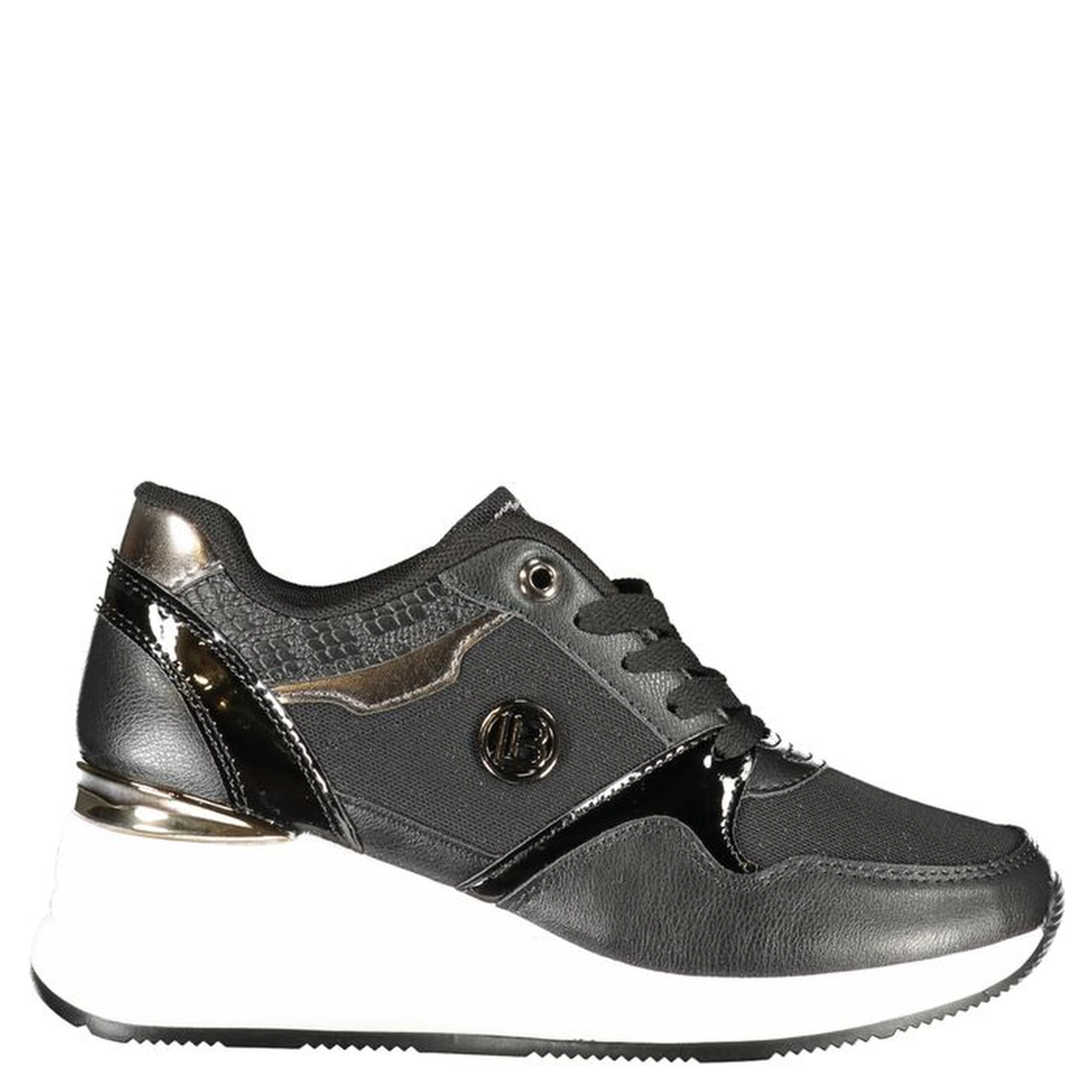 Black Polyester Sneaker