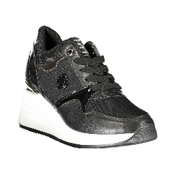 Black Polyester Sneaker